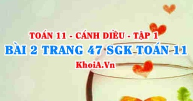 Bài 2 trang 47 SGK Toán 11 tập 1 Cánh Diều